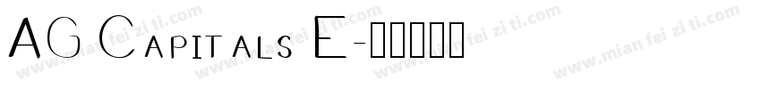 AG Capitals E字体转换